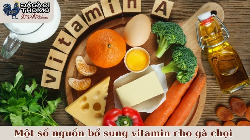 Một số nguồn bổ sung vitamin cho gà chọi được sử dụng nhiều